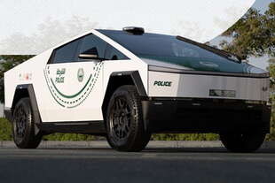 il tesla cybertruck polizia dubai