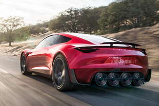 tesla roadster effetto suolo ventole