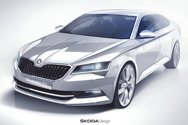 skoda superb 2015 design sketch 1