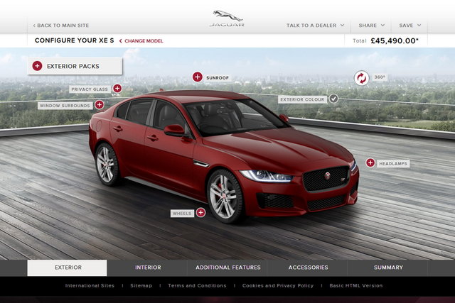 jaguar xe configuratore 4