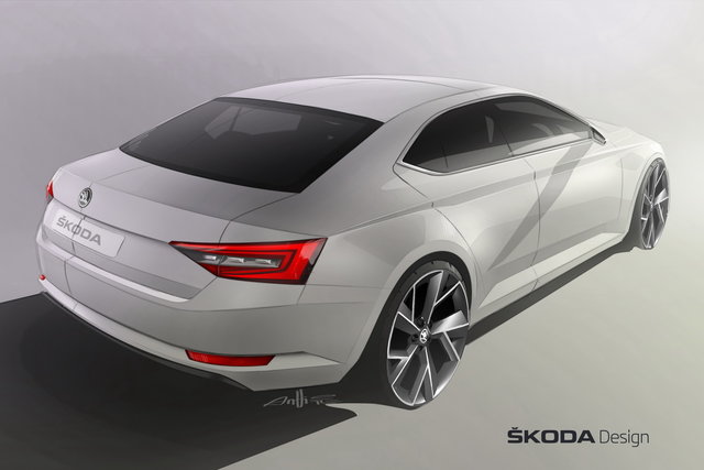 skoda superb 2015 design sketch 2