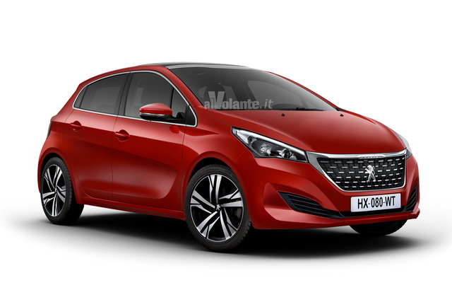 peugeot 208 2019 spy rendering