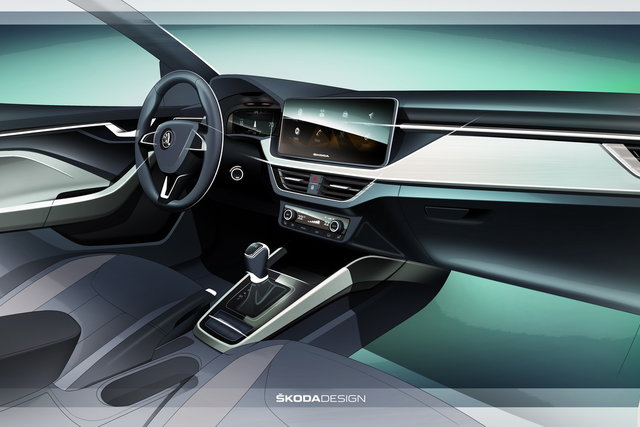 skoda scala interno disegno