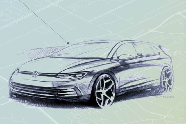 volkswagen golf 8 disegno 1