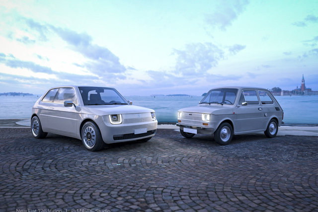 fiat 126 ma de studio rendering 4