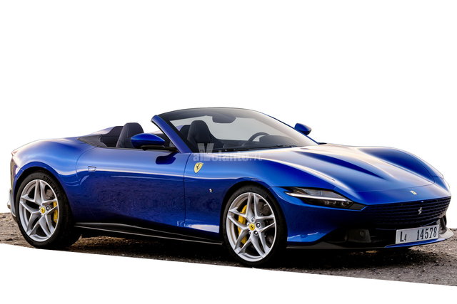 ferrari roma spider 2023 rendering