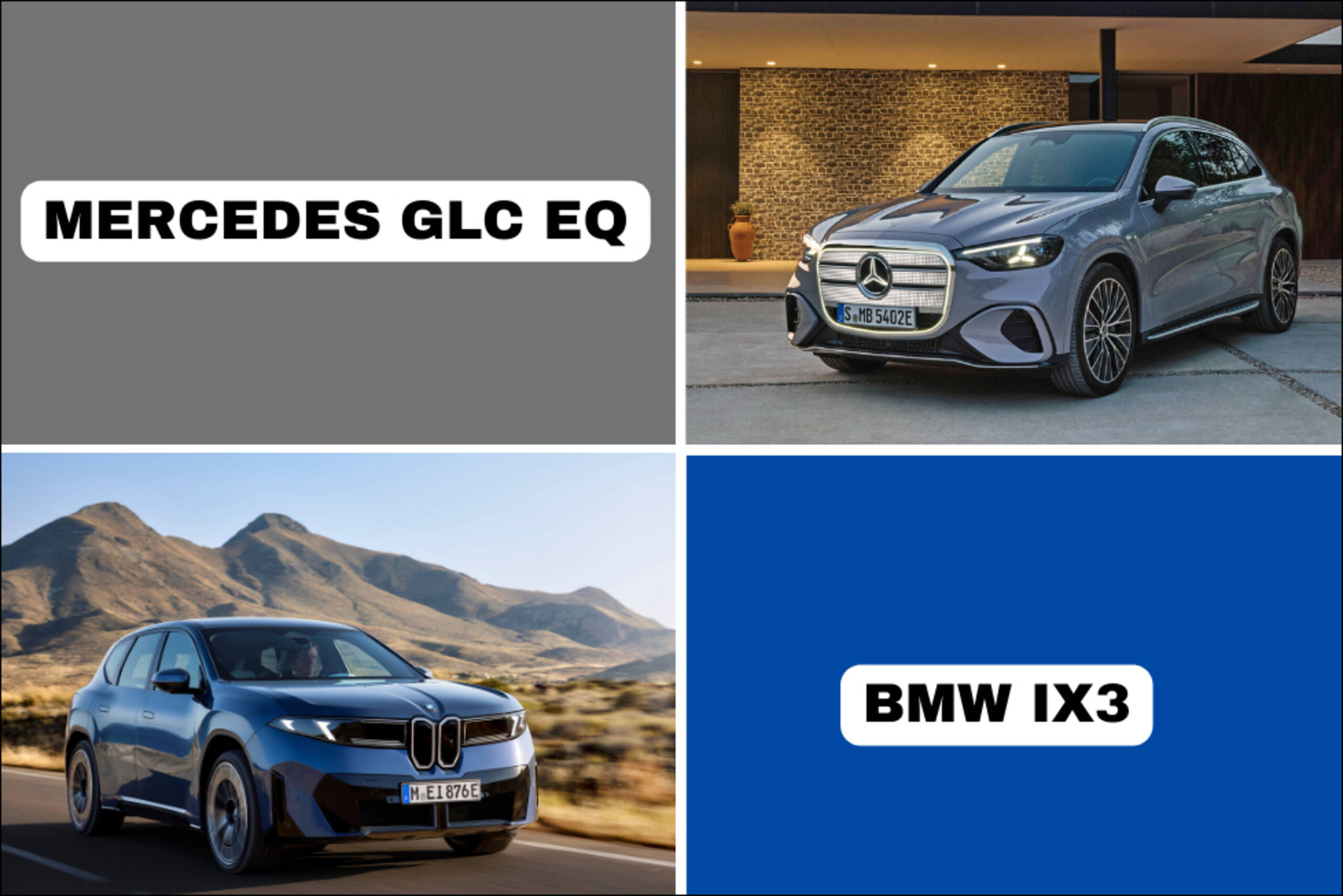 BMW iX3 e Mercedes GLC EQ:  la sfida del lusso a zero emissioni