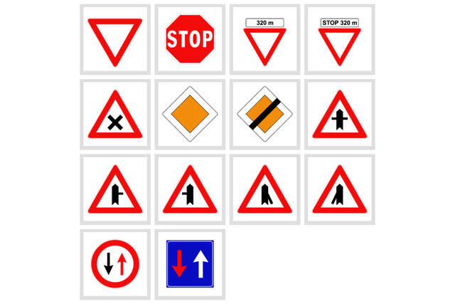 segnali di precedenza patente