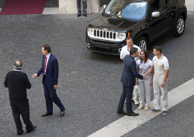 La Jeep Renegade presentata a Palazzo Chigi
