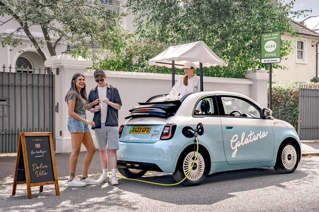 Fiat 500, ideale anche come... gelateria