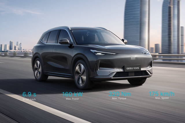 La Geely EX5 arriverà in Italia
