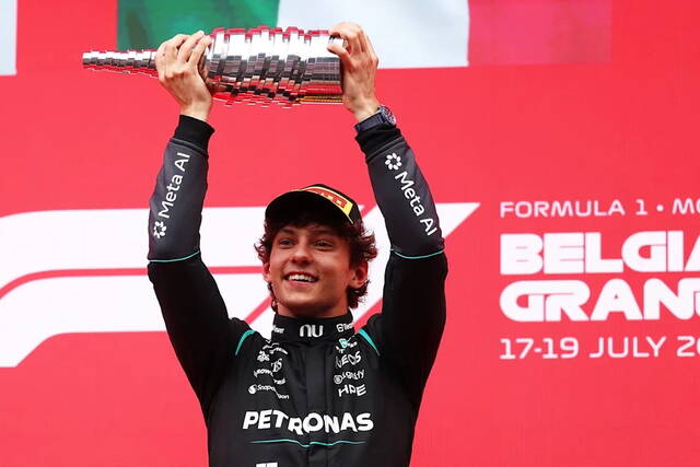 F1, capolavoro Antonelli: vince il GP del Belgio davanti alla Ferrari di Leclerc
