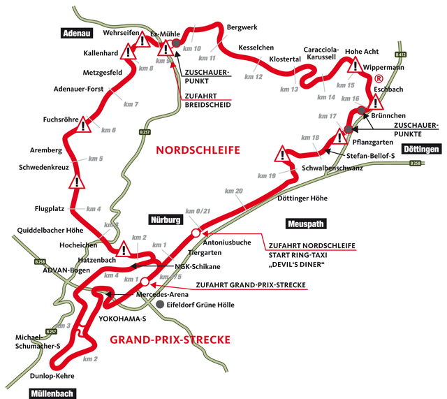 nordschleife nurburgring persorso