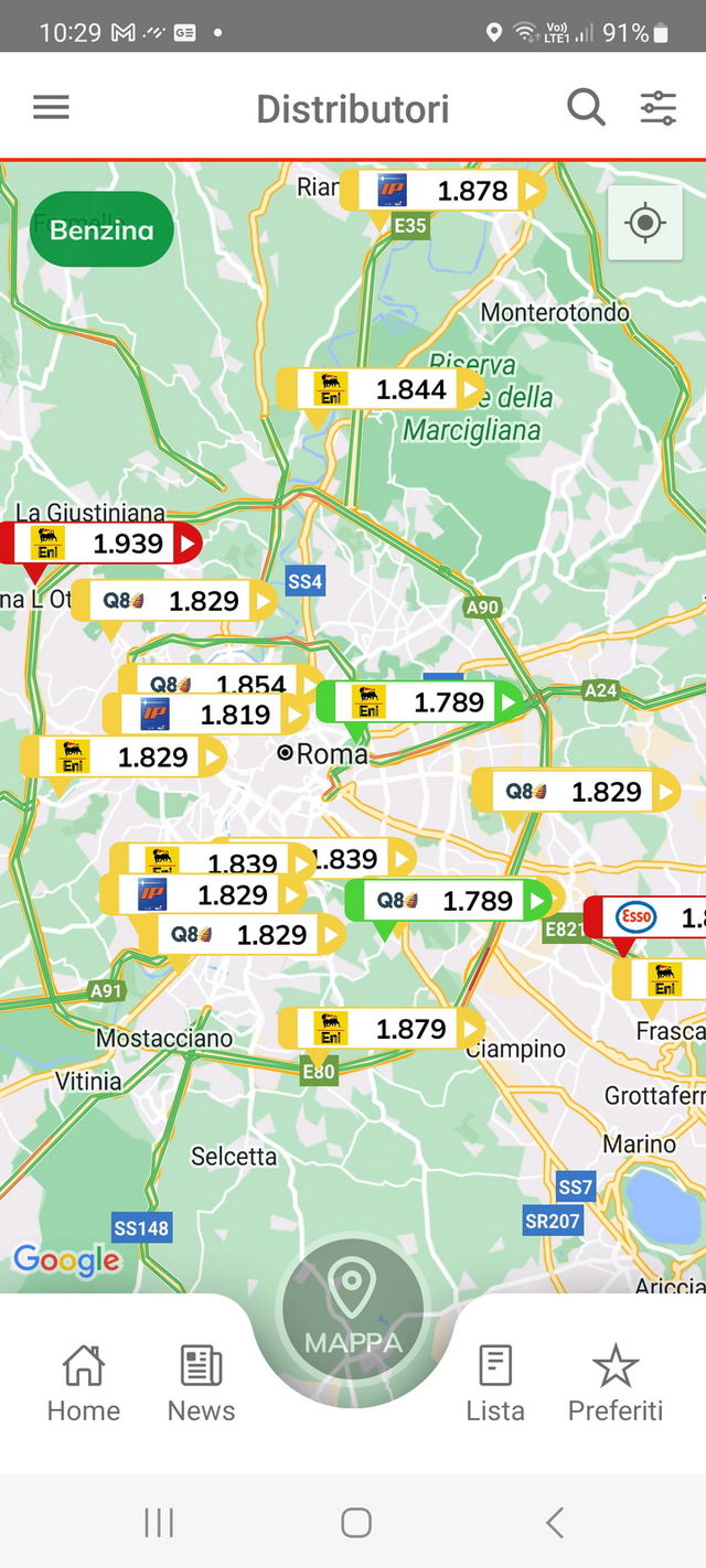 Distributori di carburante: i più economici di Roma 