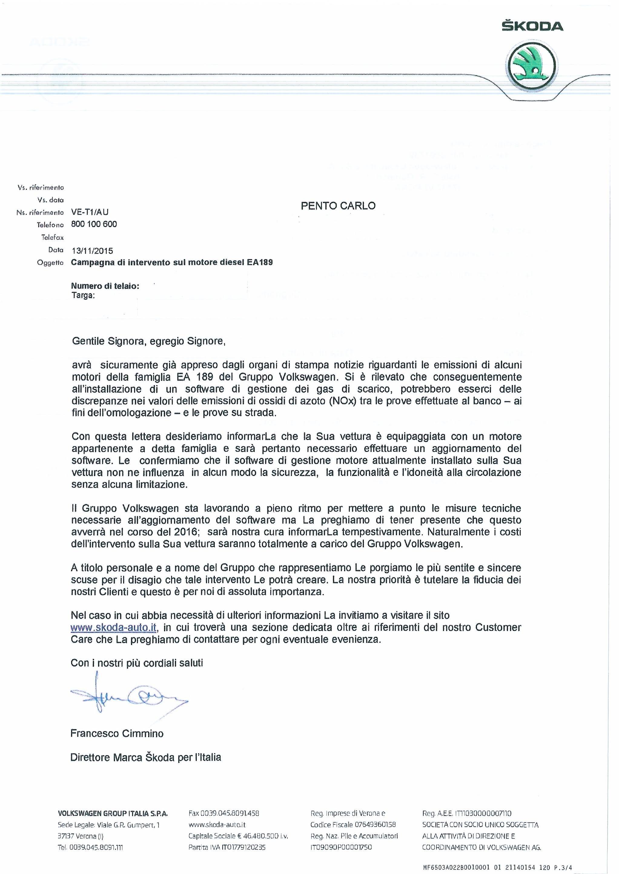 Lettera di scuse per un reclamo